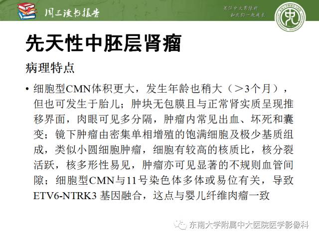 【PPT】儿童肾肿瘤：影像-病理相关性第一部分(0 ~ 10岁)