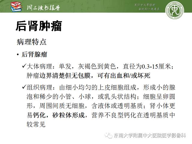 【PPT】儿童肾肿瘤：影像-病理相关性第二部分（10 ~ 20岁）
