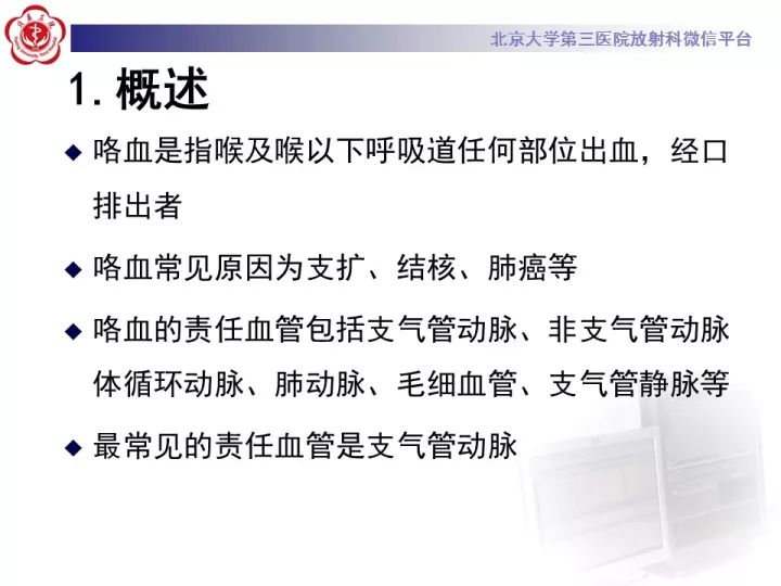【病例】支气管动脉相关的咯血1例CT影像表现
