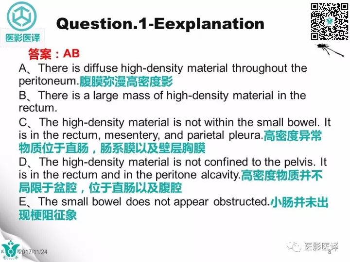 【病例】钡剂性腹膜炎1例X线CT