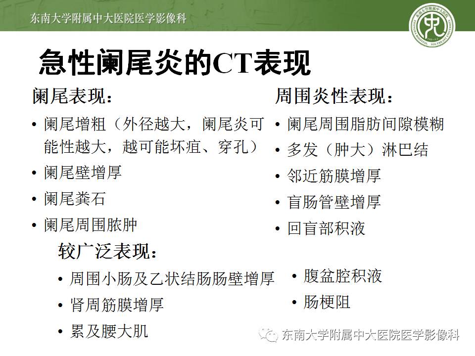 【病例】阑尾炎1例CT影像表现