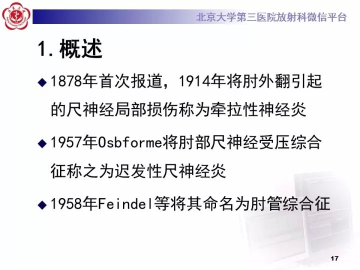【病例】肘管综合征1例MR影像表现