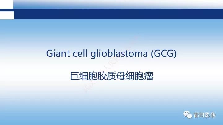 【病例】巨细胞胶质母细胞瘤1例CT及MR影像诊断