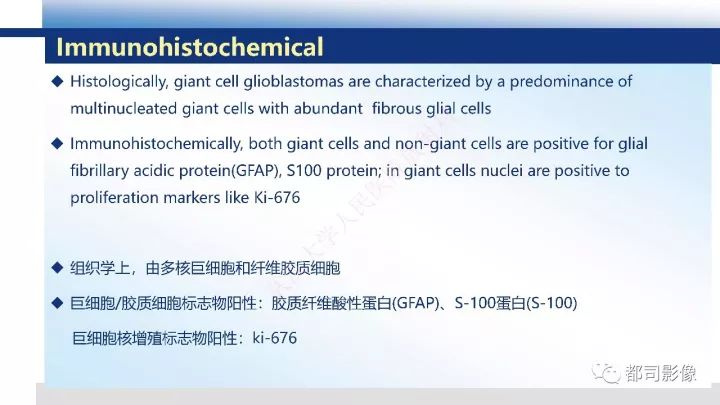 【病例】巨细胞胶质母细胞瘤1例CT及MR影像诊断