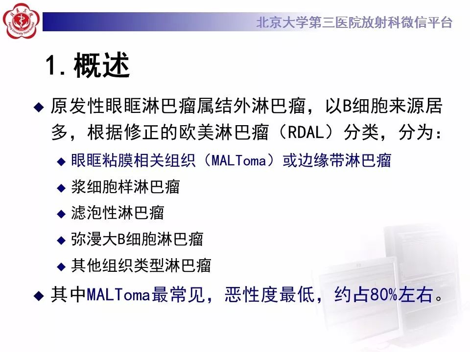 【病例】眼眶淋巴瘤1例CT影像表现