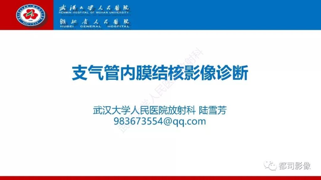 【PPT】支气管内膜结核影像诊断
