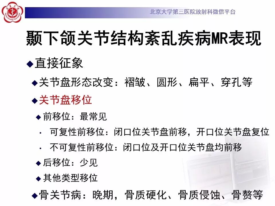 【病例】颞下颌关节紊乱病1例MR影像诊断