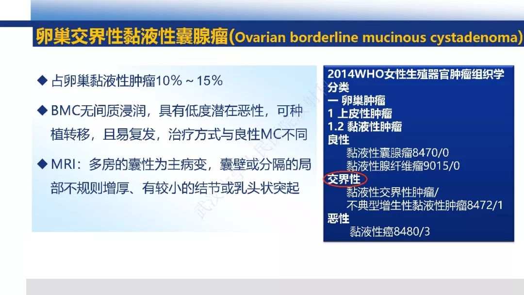 【PPT】女性盆腔囊性肿瘤性病变影像诊断