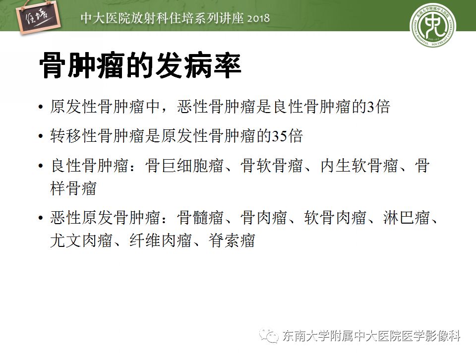 【PPT】骨肿瘤及类肿瘤病变的影像诊断思路