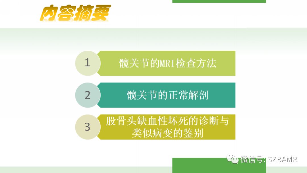 【PPT】股骨头缺血性坏死及类似髋关节疾病的影像诊断与鉴别