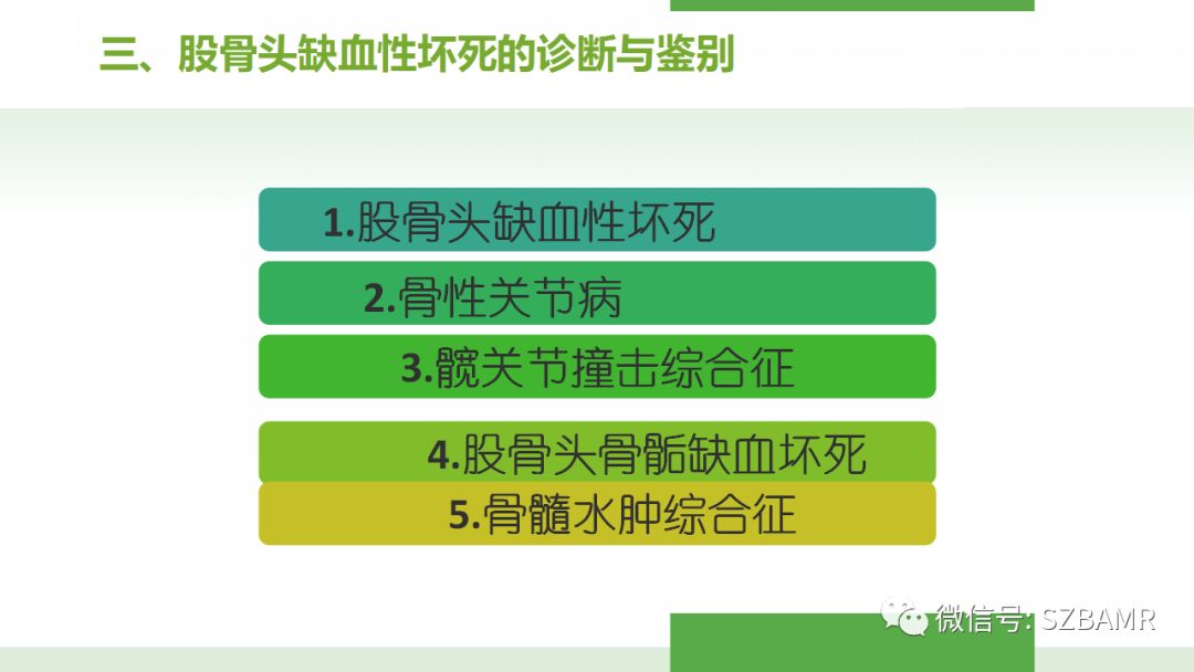 【PPT】股骨头缺血性坏死及类似髋关节疾病的影像诊断与鉴别