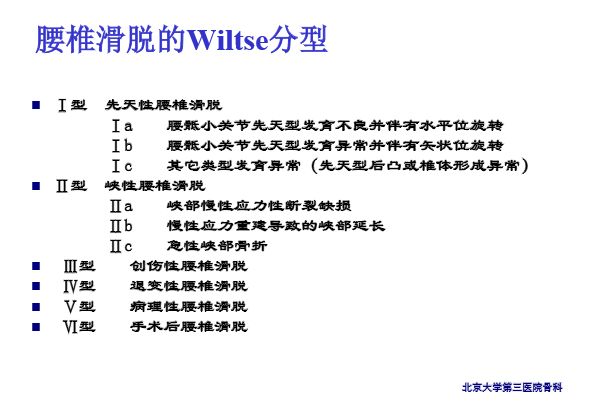 【PPT】腰椎滑脱的临床分型与影像学诊断