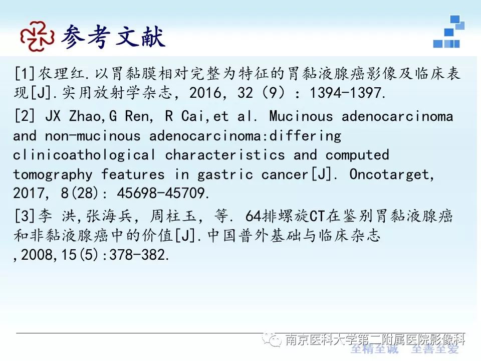 【PPT】胃黏液腺癌的多层螺旋CT表现