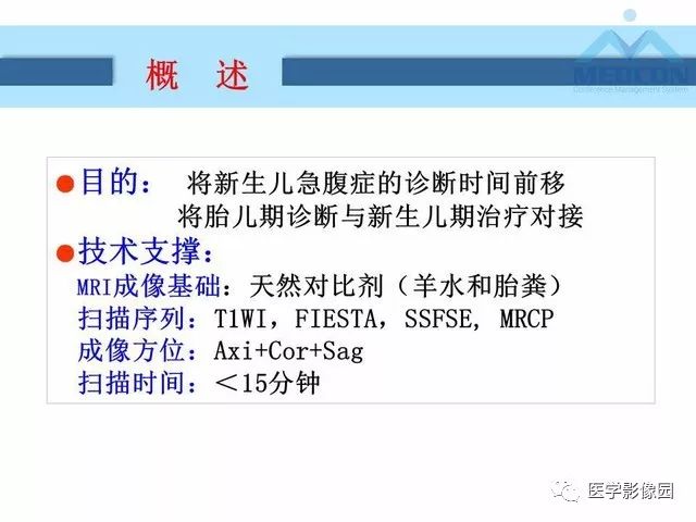 【PPT】胎儿肠梗阻：MRI表现与分析