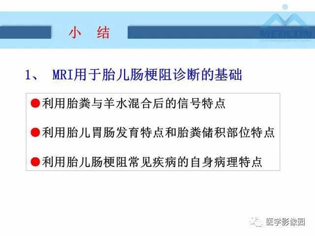 【PPT】胎儿肠梗阻：MRI表现与分析
