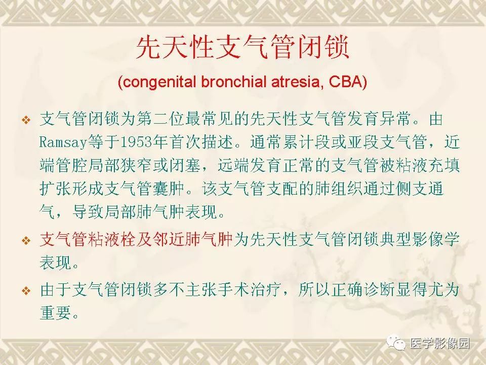 【PPT】先天性支气管闭锁的影像学诊断