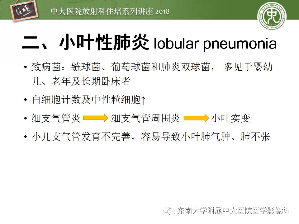 【PPT】肺部感染性疾病影像诊断及鉴别（一）