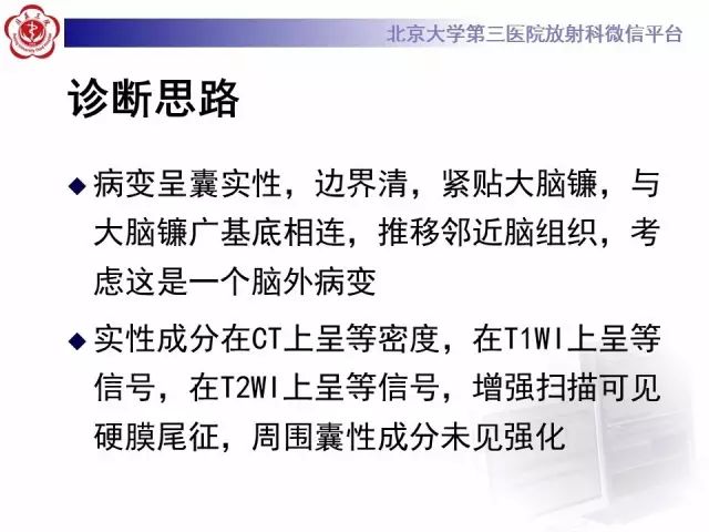 【病例】囊性脑膜瘤1例CT及MR影像诊断