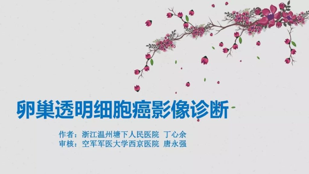 【PPT】卵巢透明细胞癌影像诊断