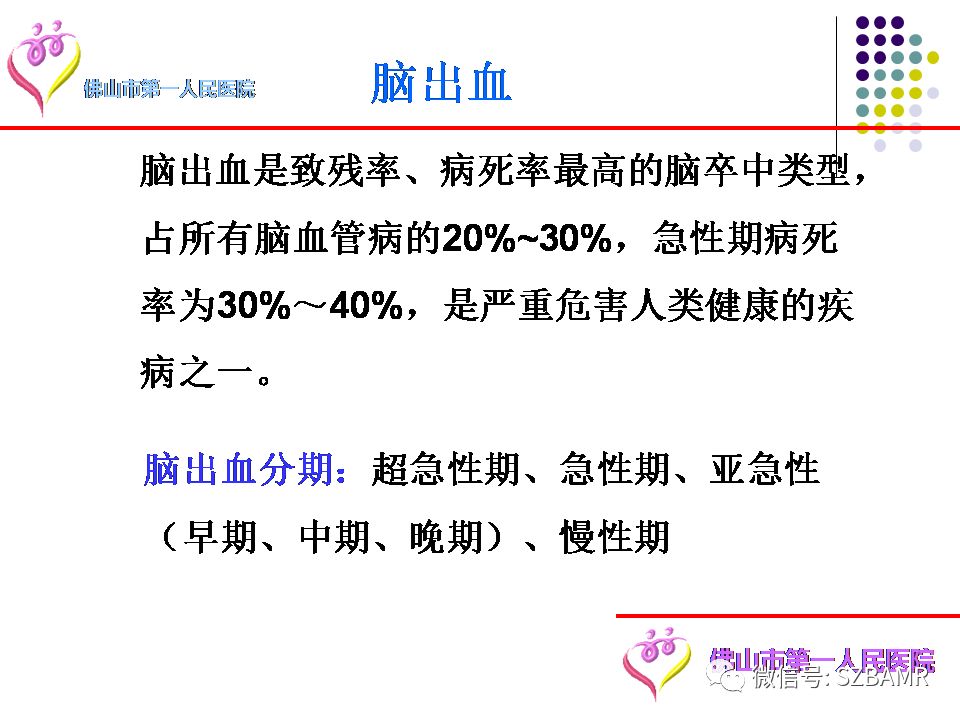 【PPT】脑出血MR表现及病因分析