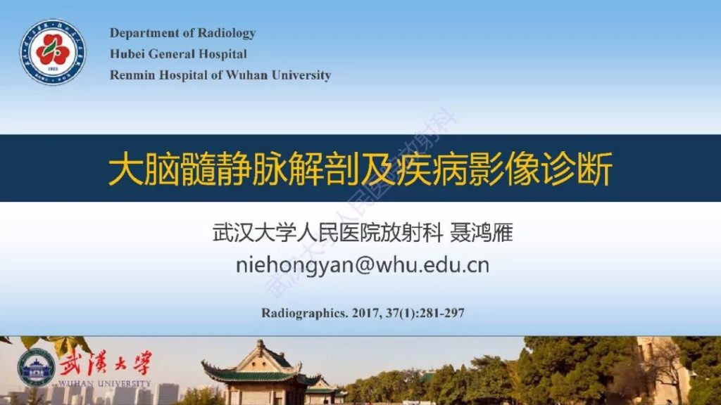 【PPT】大脑髓静脉解剖及疾病影像诊断