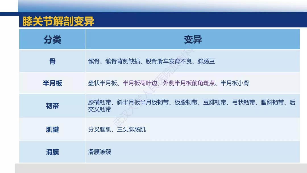 【PPT】膝关节解剖变异影像诊断