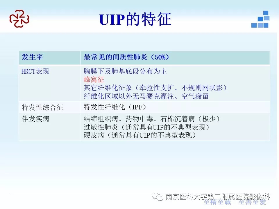 【PPT】特发性间质性肺炎CT表现