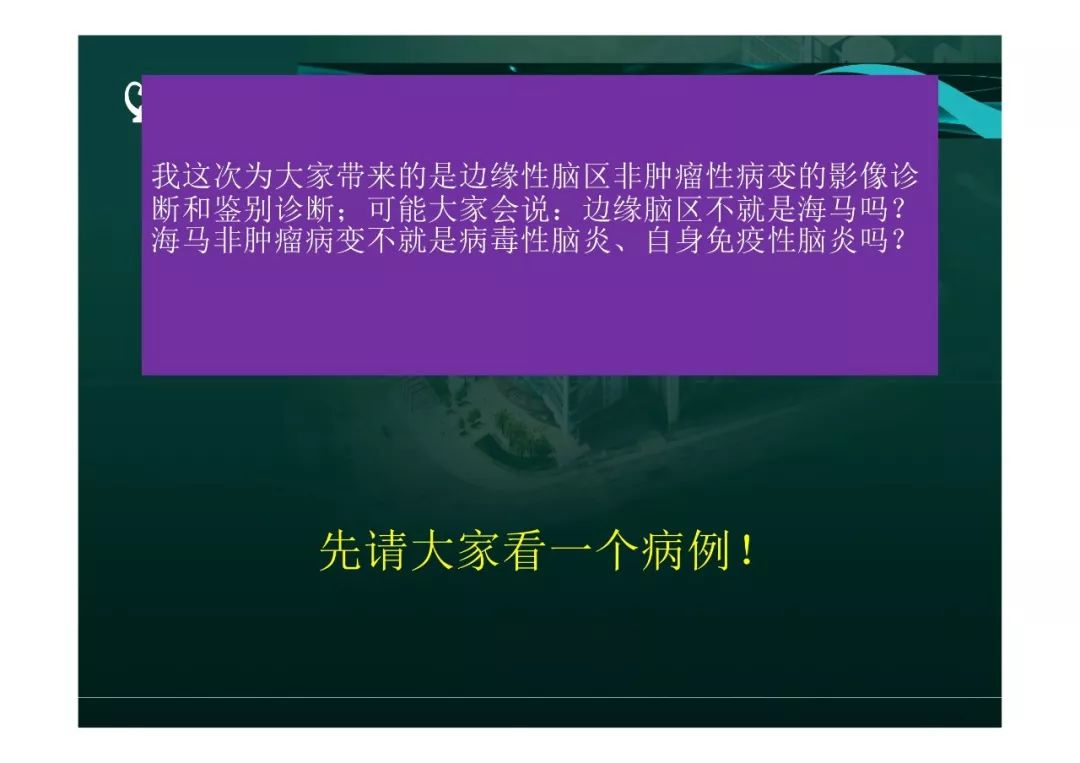 【PPT】临影结合看图识病之边缘脑区非肿瘤性病变