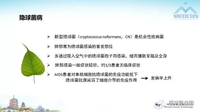 【PPT】AIDS并发播散性真菌病的CT表现