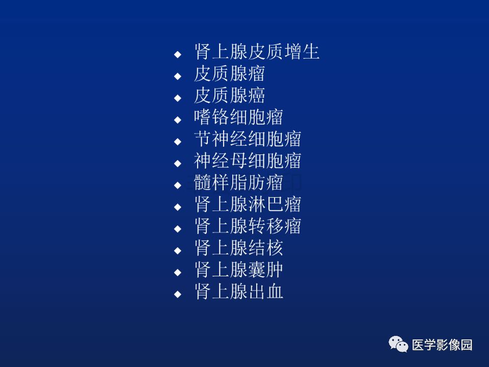 【PPT】肾上腺疾病的影像学表现