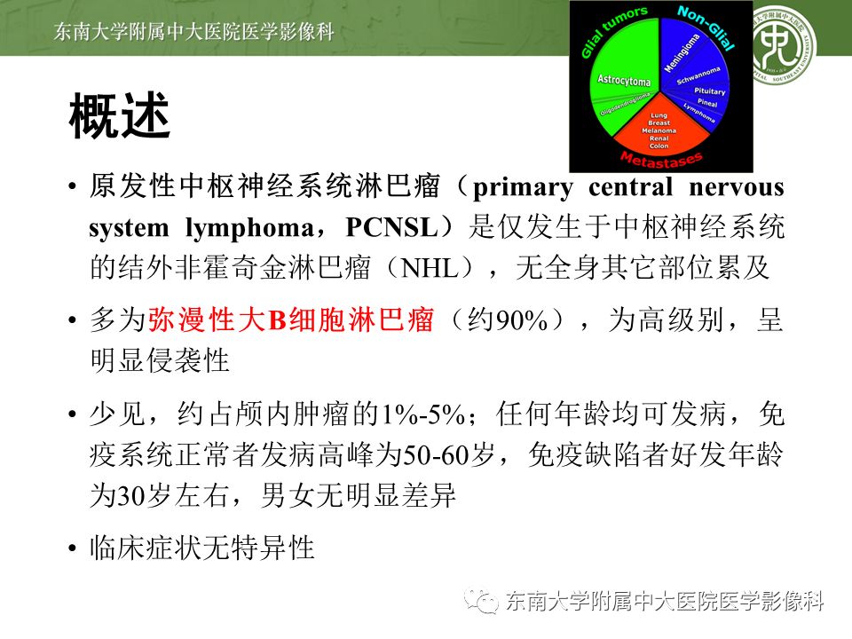 【病例】原发性中枢神经系统淋巴瘤1例CT及MR
