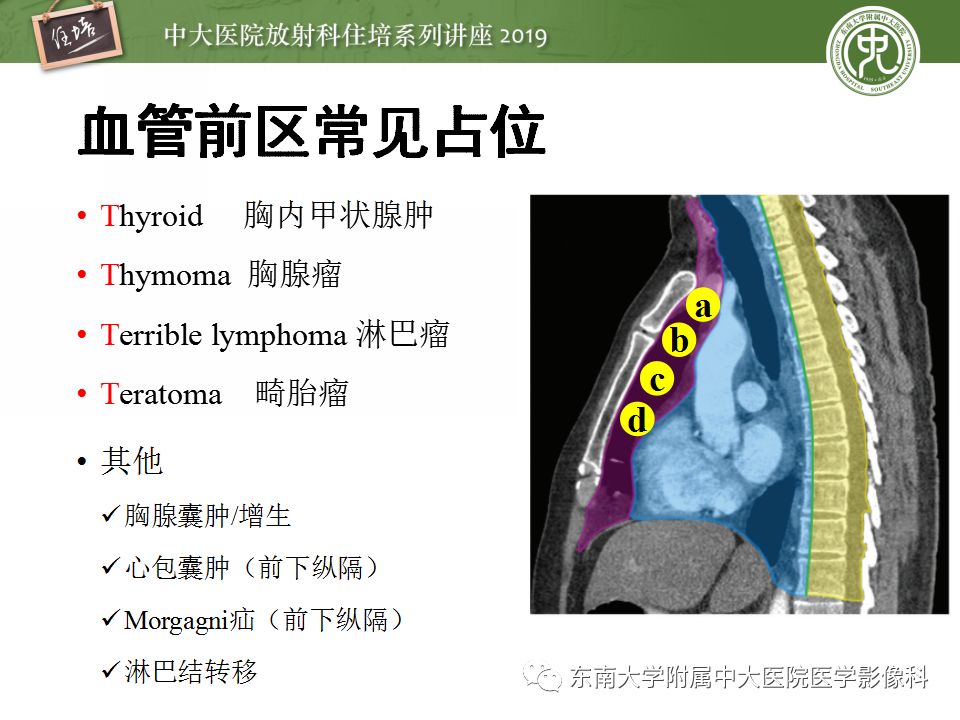 【PPT】纵隔分区及常见纵隔占位的影像诊断