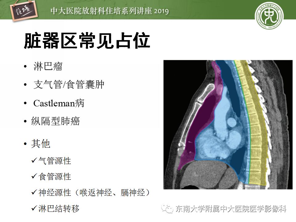 【PPT】纵隔分区及常见纵隔占位的影像诊断