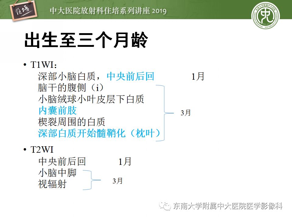 【PPT】小儿脑发育的MRI表现