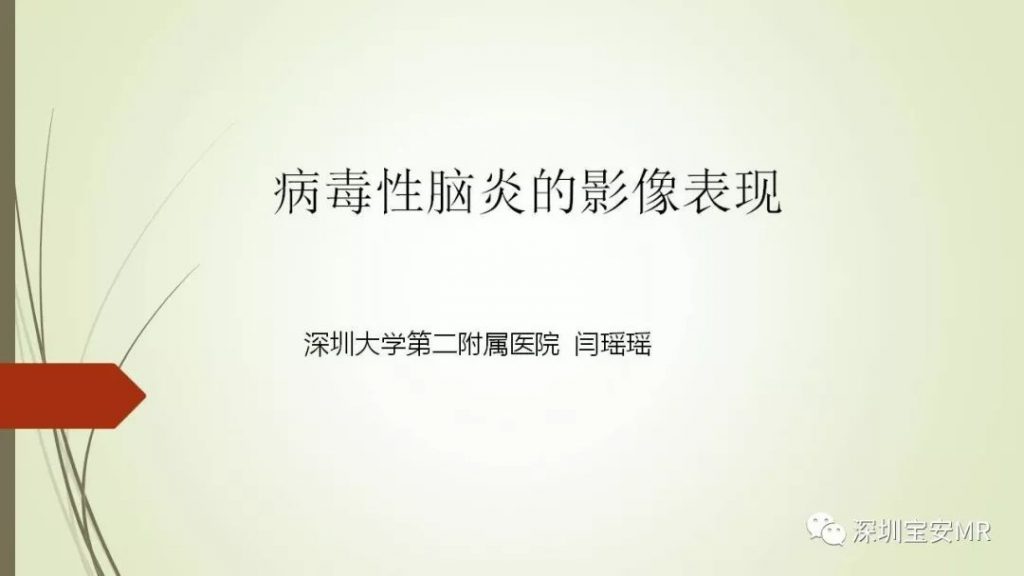 【PPT】病毒性脑炎的影像表现