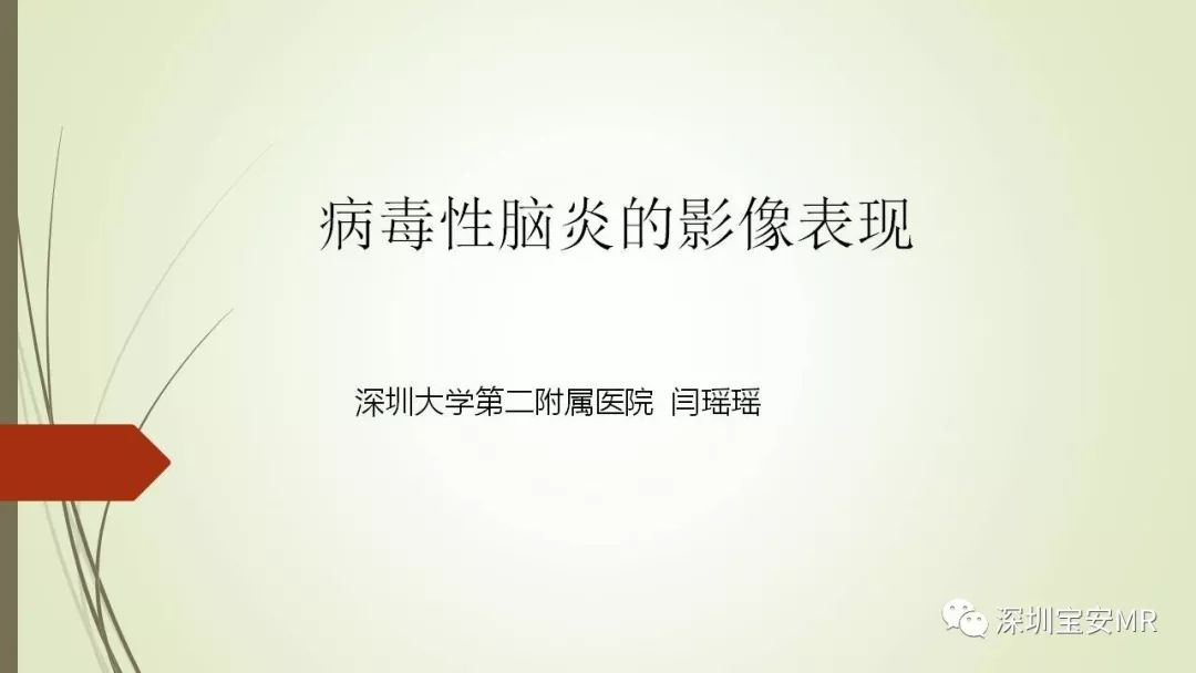 【PPT】病毒性脑炎的影像表现