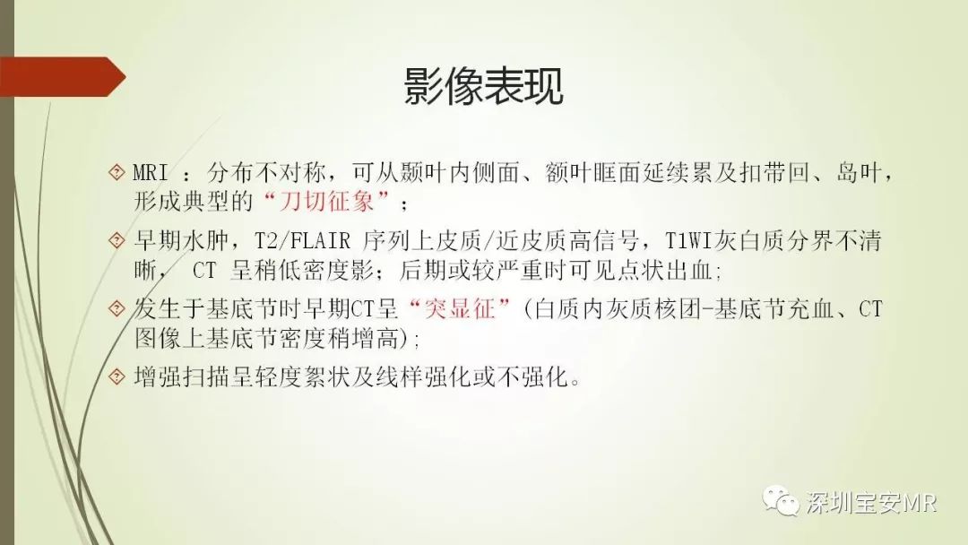 【PPT】病毒性脑炎的影像表现