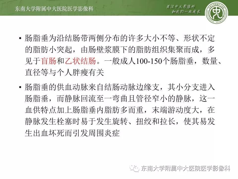 【病例】肠脂垂炎1例CT影像