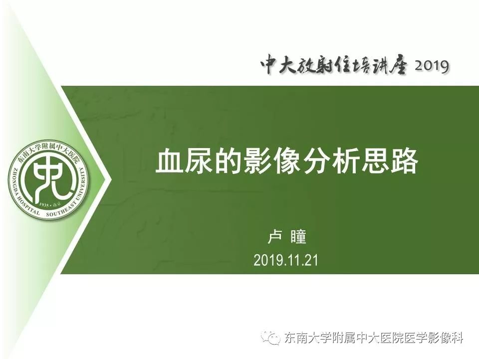 【PPT】血尿的影像分析思路