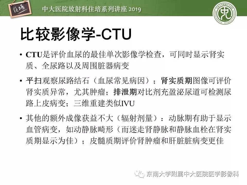 【PPT】血尿的影像分析思路