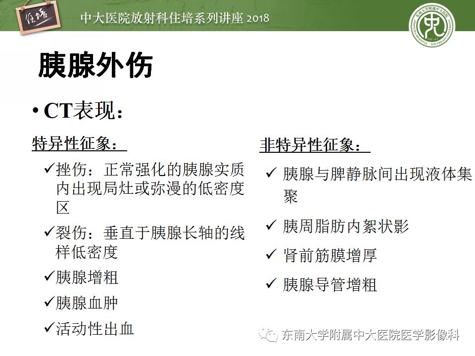 【PPT】腹膜后外伤的CT表现