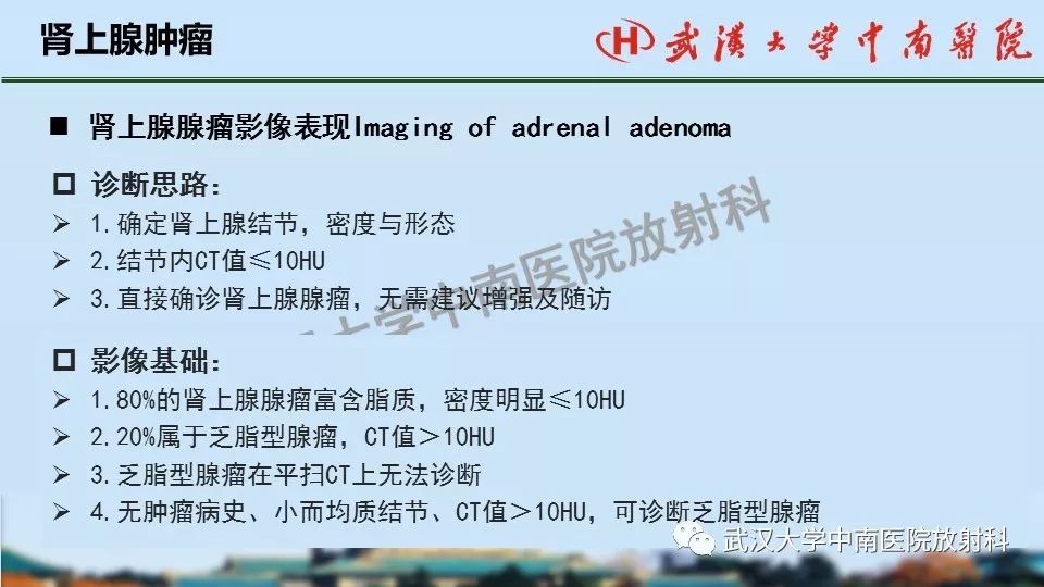【PPT】肾上腺形态、功能及良恶性肿瘤CT影像诊断
