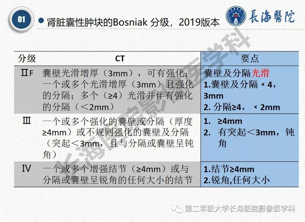【PPT】肾脏囊性肿块的Bosniak分级,2019版本