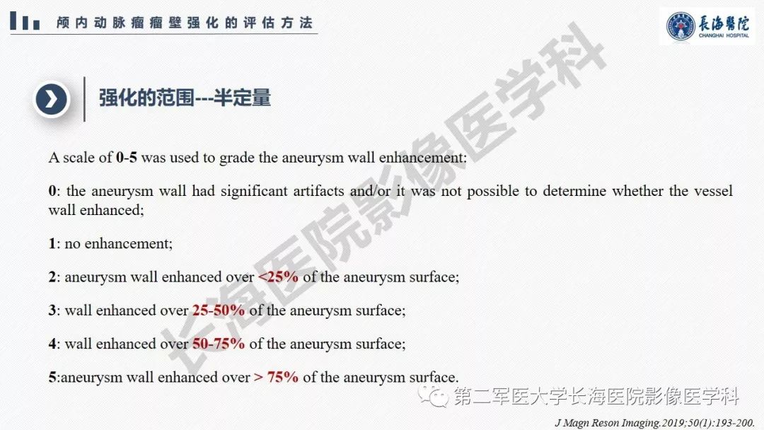 【PPT】高分辨率MRI管壁成像在颅内动脉瘤风险评估中的应用