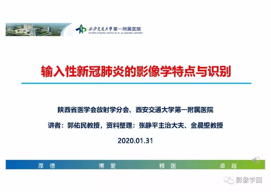 【PPT】输入性新冠肺炎的影像学特点与识别