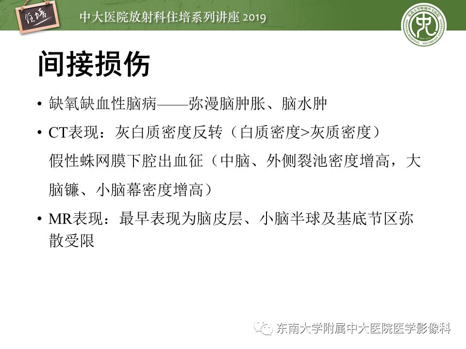 【PPT】成人颅脑损伤影像评估基本原则