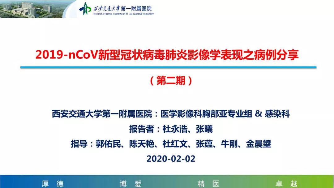 【PPT】19-nCoV新型冠状病毒肺炎患者影像学病例分享第二期