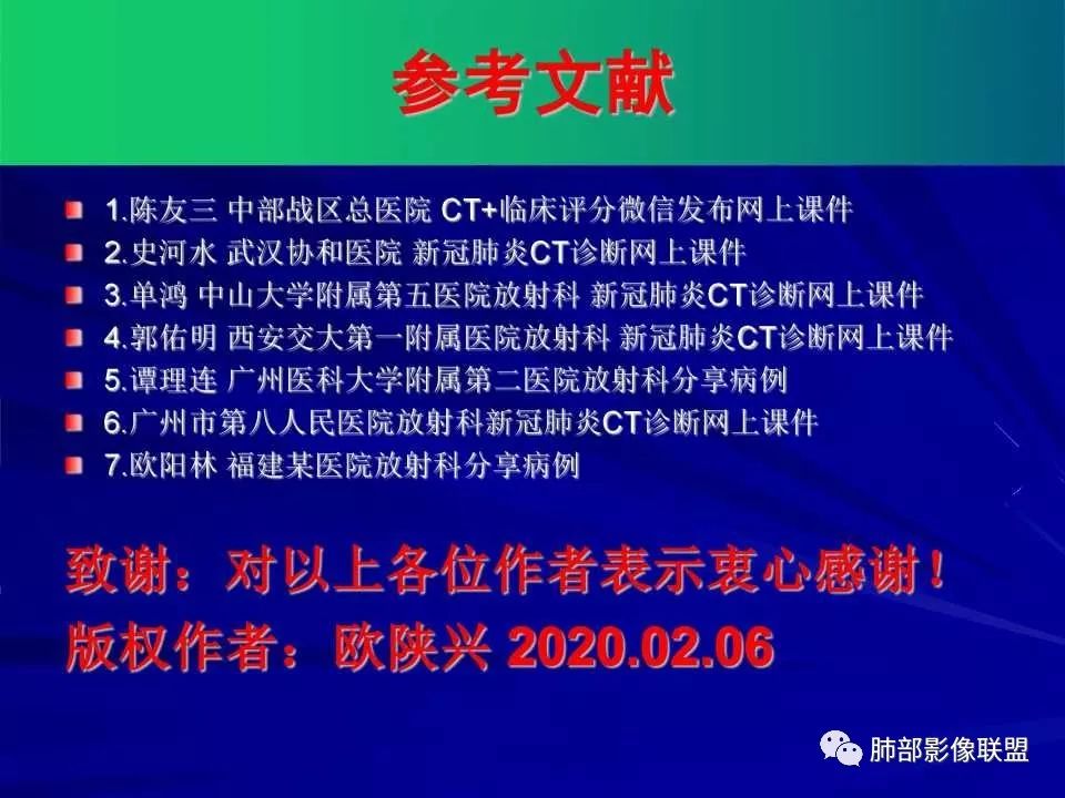 【PPT】新型冠状病毒肺炎CT征象识别及快速诊断