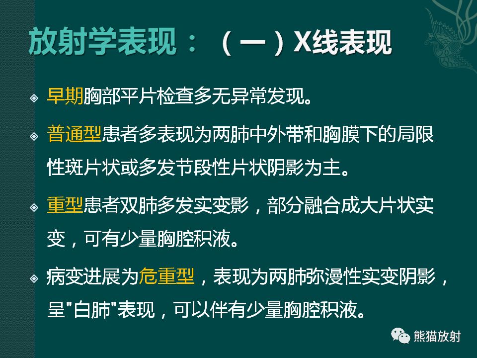 【PPT】新型冠状病毒肺炎的放射学诊断：中放专家推荐意见