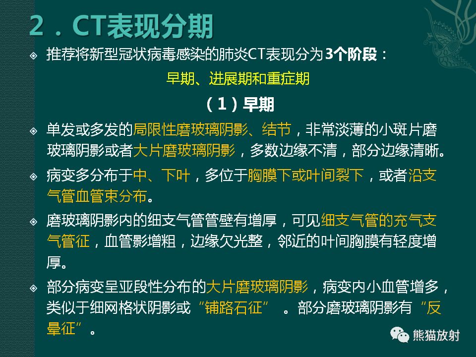 【PPT】新型冠状病毒肺炎的放射学诊断：中放专家推荐意见